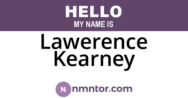 Lawerence Kearney