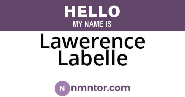 Lawerence Labelle