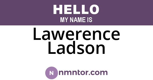 Lawerence Ladson