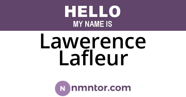 Lawerence Lafleur