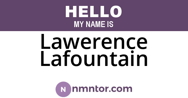 Lawerence Lafountain