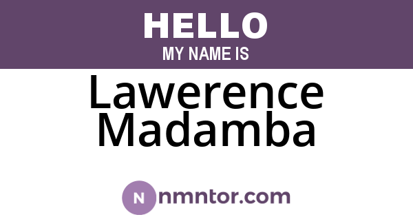Lawerence Madamba