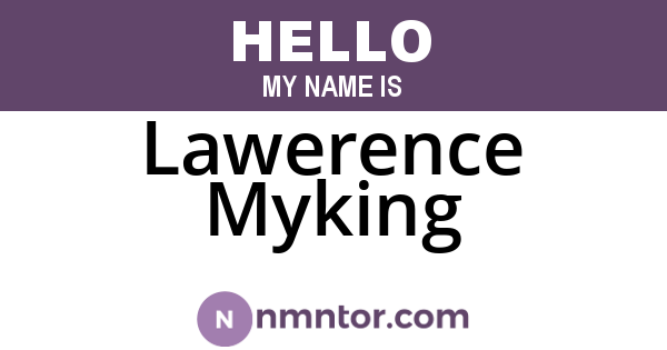 Lawerence Myking