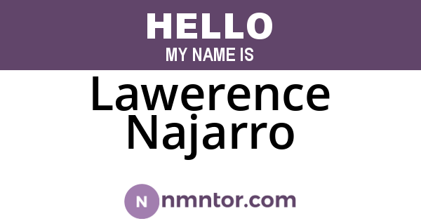 Lawerence Najarro