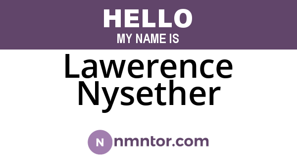 Lawerence Nysether