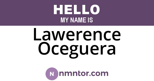 Lawerence Oceguera