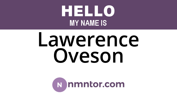Lawerence Oveson
