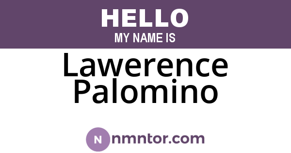 Lawerence Palomino