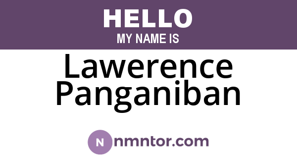 Lawerence Panganiban