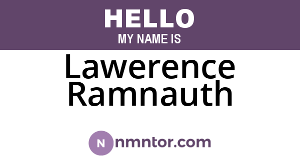 Lawerence Ramnauth