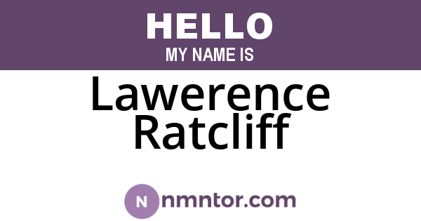 Lawerence Ratcliff