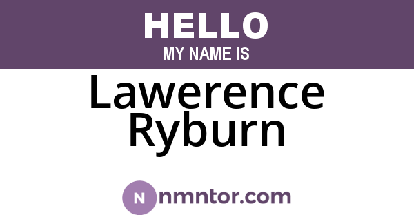 Lawerence Ryburn