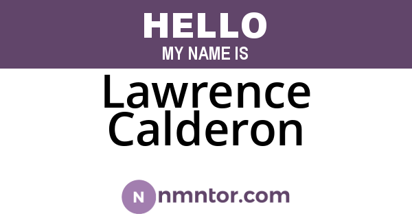 Lawrence Calderon