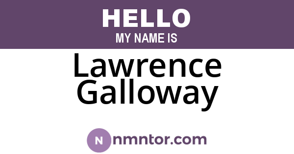 Lawrence Galloway