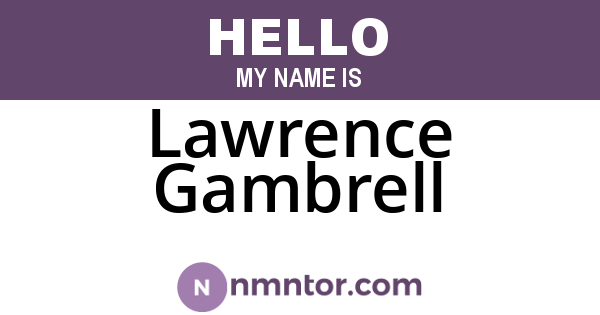 Lawrence Gambrell