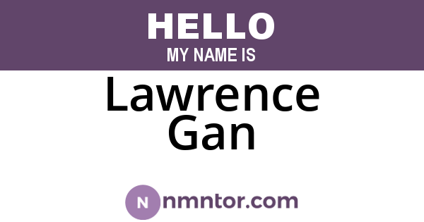 Lawrence Gan