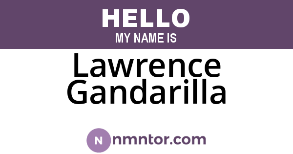 Lawrence Gandarilla