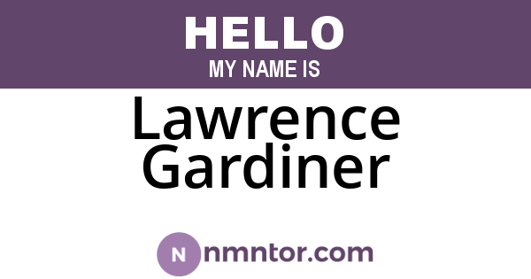 Lawrence Gardiner
