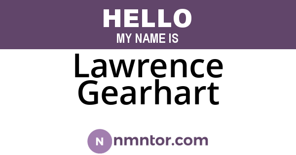 Lawrence Gearhart