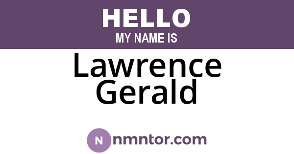 Lawrence Gerald