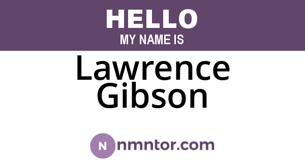 Lawrence Gibson