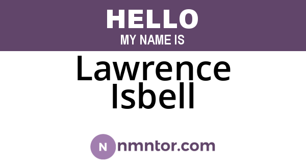 Lawrence Isbell