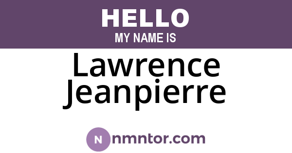 Lawrence Jeanpierre
