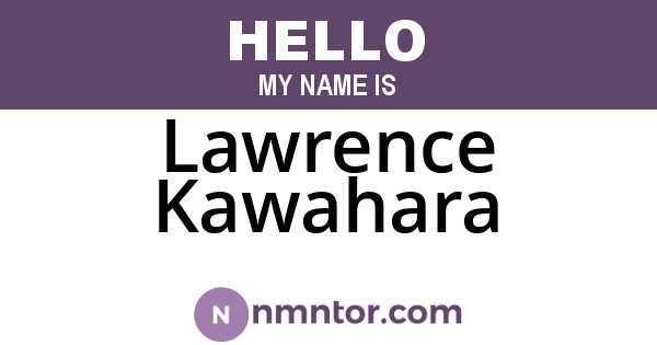 Lawrence Kawahara