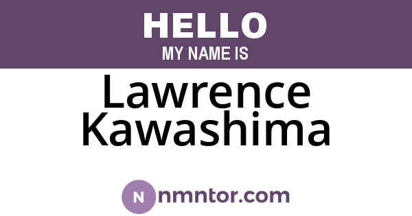 Lawrence Kawashima