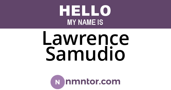 Lawrence Samudio