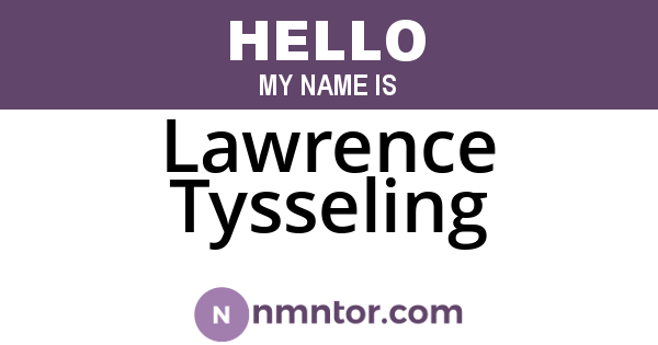 Lawrence Tysseling