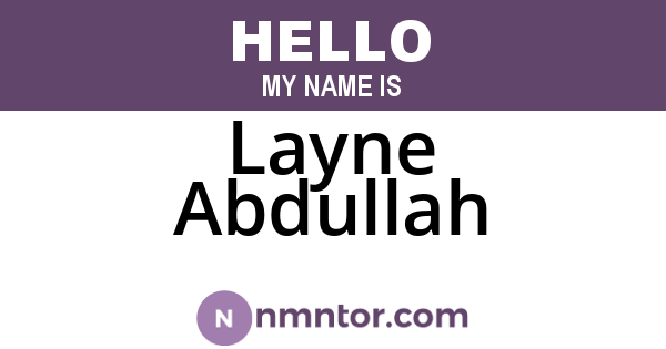 Layne Abdullah