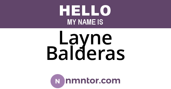 Layne Balderas