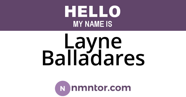 Layne Balladares