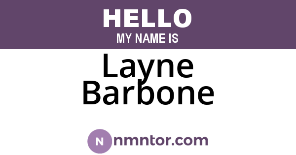 Layne Barbone