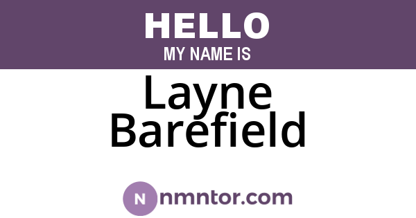 Layne Barefield