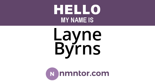 Layne Byrns