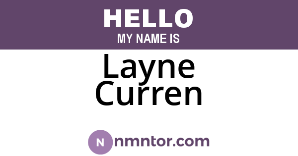 Layne Curren