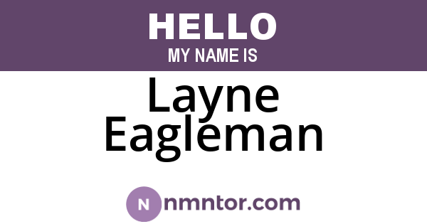 Layne Eagleman