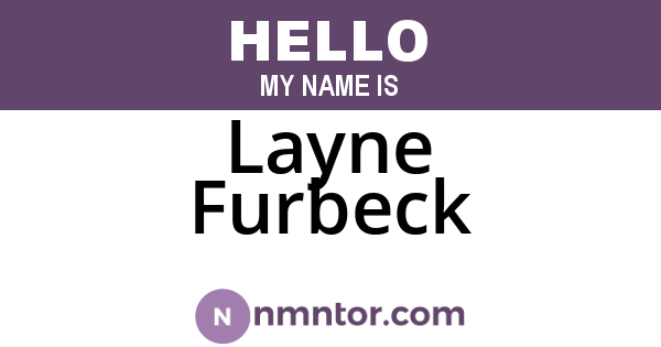 Layne Furbeck