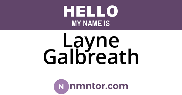 Layne Galbreath