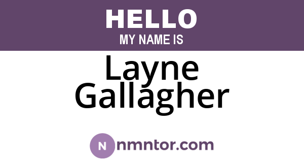 Layne Gallagher