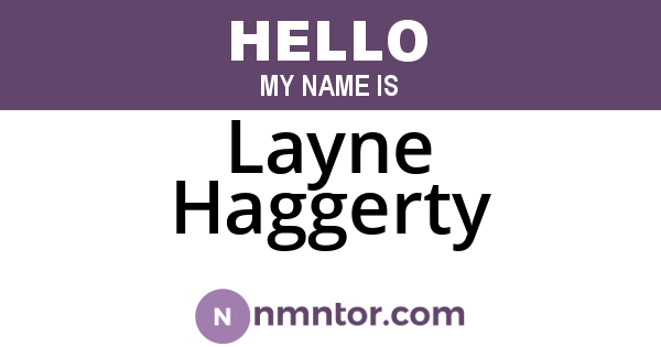 Layne Haggerty