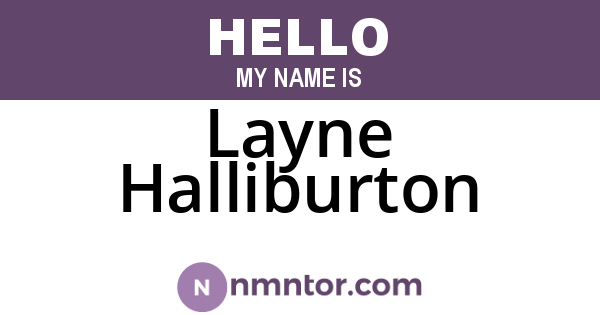 Layne Halliburton