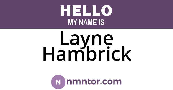 Layne Hambrick