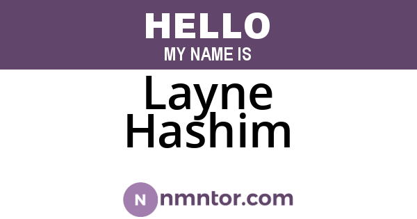 Layne Hashim