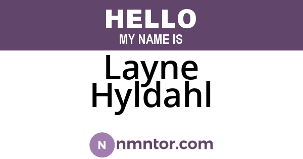Layne Hyldahl