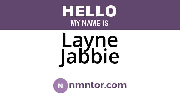 Layne Jabbie