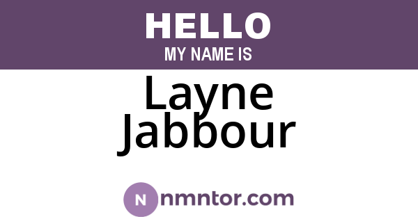 Layne Jabbour