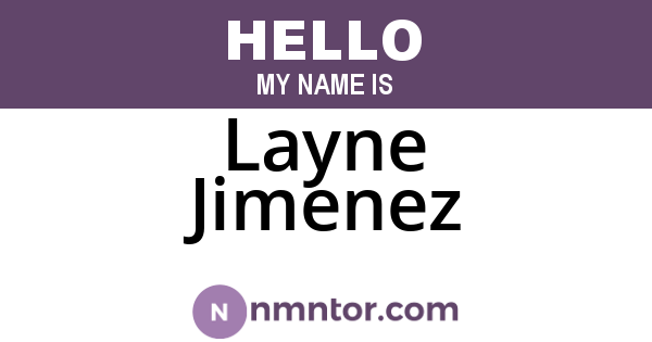 Layne Jimenez